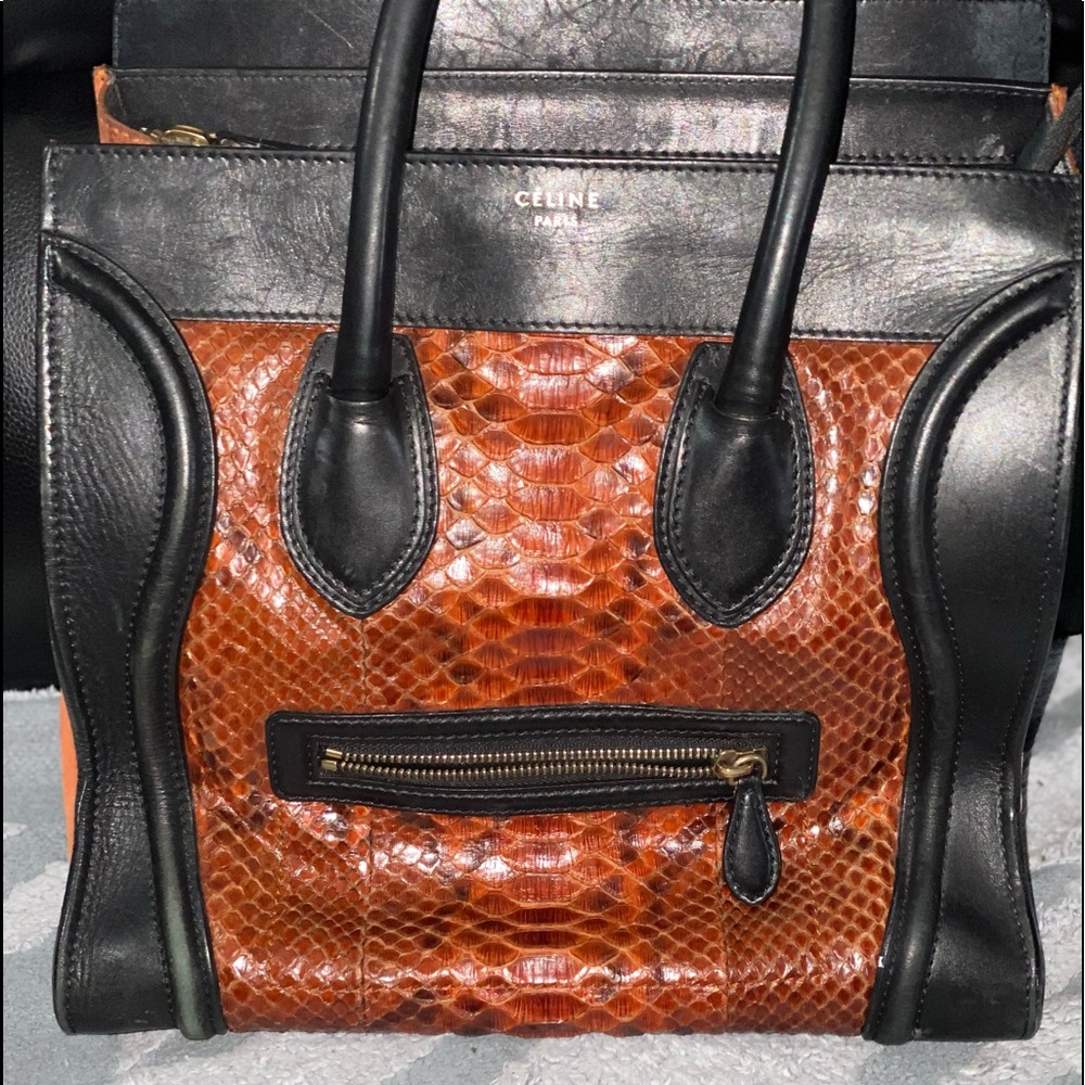 Celine python leather bag